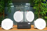 [Diện tích 8m2 + 2 Kênh] A501_DA Goldsound 500w + 4 loa âm trần Goldsound VAT38_DA 38w, loa được thiết kế riêng cho quán, bật lớn không tạp âm, miễn phí công lắp đặt, bảo hành dài hạn 5 năm