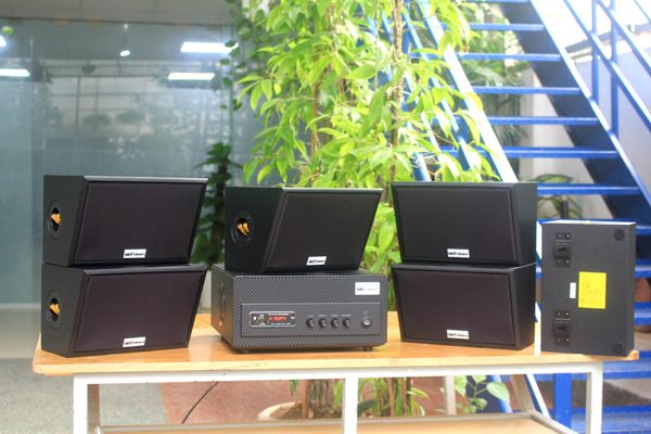 Loa nhà hàng Loa cafe Combo dàn âm thanh quán cafe sân vườn ngoài trời amply A501_SG + 6 V50NT_SG