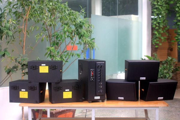 [Diện tích 120m2 + 2 Kênh] A384 Goldsound 2 vùng âm lượng 380w + 6 loa Goldsound ngoài trời V50NT 50w, loa được thiết kế riêng cho quán, bật lớn không tạp âm, miễn phí công lắp đặt, bảo hành 12 tháng