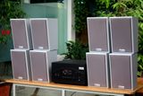 Loa treo tường, phát nhạc nền thông báo: Amply A907W Goldsound 900w + 8 loa Goldsound V58C 58w, loa được thiết kế riêng cho quán, bật lớn không tạp âm, miễn phí công lắp đặt, bảo hành dài hạn 5 năm.