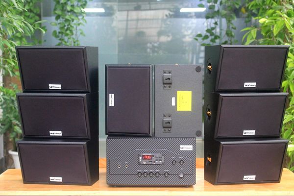 [Diện tích 160m2 + 02 Kênh] A907W Goldsound 2 vùng âm lượng 900w + 8 loa Goldsound ngoài trời V50NT 50w, loa được thiết kế riêng cho quán, bật lớn không tạp âm, miễn phí công lắp đặt, bảo hành 12 tháng