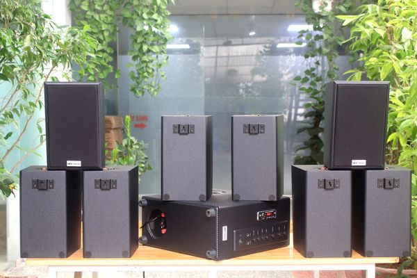 [Diện tích 160m2 + 02 Kênh] A906 Goldsound 2 vùng âm lượng 900w + 8 loa Goldsound V40C 40w, loa được thiết kế riêng cho quán, bật lớn không tạp âm, miễn phí công lắp đặt, bảo hành dài hạn 5 năm.