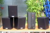 Dàn loa treo tường: Amply A155 Goldsound 150w + 4 loa Goldsound V25C 25w, loa được thiết kế riêng cho quán, bật lớn không tạp âm, miễn phí công lắp đặt, bảo hành dài hạn 5 năm.