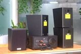 [Diện tích 80m2 + 2 Kênh] Amply A501_DA Goldsound 500w + 4 loa Goldsound V25C_DA 25w, loa được thiết kế riêng cho quán, bật lớn không tạp âm, miễn phí công lắp đặt, bảo hành dài hạn 5 năm.
