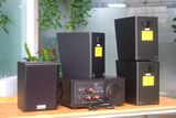 [Diện tích 80m2 + 2 Kênh] Amply A501_TH Goldsound 500w + 4 loa Goldsound V25C_TH 25w, loa được thiết kế riêng cho quán, bật lớn không tạp âm, miễn phí công lắp đặt, bảo hành dài hạn 5 năm.