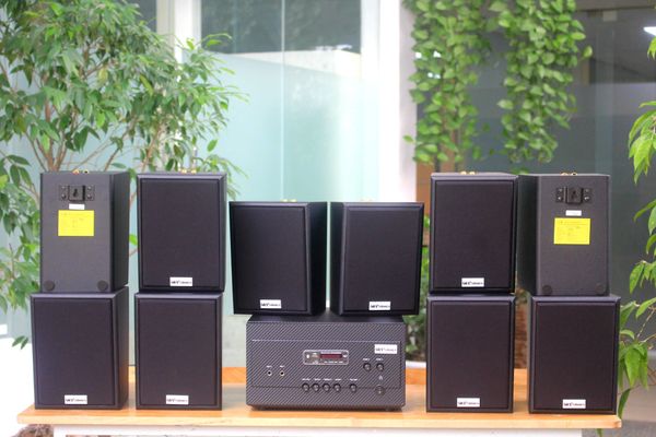 [Diện tích 200m2 + 2 Kênh] A907_DA Goldsound 2 vùng âm lượng 900w + 10 loa Goldsound V25C_DA 25W, loa được thiết kế riêng cho quán, bật lớn không tạp âm, miễn phí công lắp đặt, bảo hành dài hạn 5 năm.