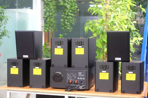 [Diện tích 160m2 + 02 Kênh] A907_TH Goldsound 2 vùng âm lượng 900w + 8 loa Goldsound V25C_TH 25W, loa được thiết kế riêng cho quán, bật lớn không tạp âm, miễn phí công lắp đặt, bảo hành dài hạn 5 năm.