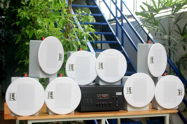 [Diện tích 160m2 + 2 Kênh] A907_SG Goldsound 2 vùng âm lượng 900w + 8 loa âm trần Goldsound VAT38_SG 38w, loa được thiết kế riêng cho quán, bật lớn không tạp âm, miễn phí công lắp đặt, bảo hành dài hạn 5 năm