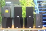 Dàn loa treo tường thông báo, phát nhạc nền tự động: Amply A906 Goldsound 900w + 6 loa Goldsound V55C 55w, loa được thiết kế riêng cho quán, bật lớn không tạp âm, miễn phí công lắp đặt, bảo hành dài hạn 5 năm