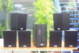 Dàn loa treo tường thông báo, phát nhạc nền tự động: Amply A906 Goldsound 900w + 6 loa Goldsound V55C 55w, loa được thiết kế riêng cho quán, bật lớn không tạp âm, miễn phí công lắp đặt, bảo hành dài hạn 5 năm