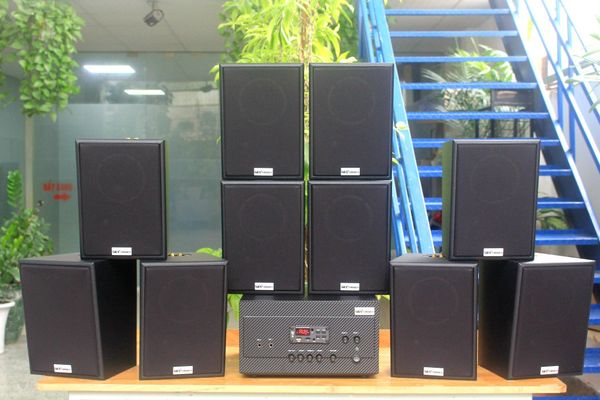 [Diện tích 200m2 + 02 Kênh] A917 Goldsound 2 vùng âm lượng 1200w + 10 loa Goldsound V55C 55w, loa được thiết kế riêng cho quán, bật lớn không tạp âm, miễn phí công lắp đặt, bảo hành dài hạn 5 năm