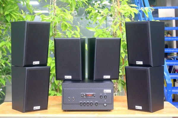 [Diện tích 120m2 + 02 Kênh] A907_SG Goldsound 2 vùng âm lượng 900w + 6 loa Goldsound V40C_SG 40w, loa được thiết kế riêng cho quán, bật lớn không tạp âm, miễn phí công lắp đặt, bảo hành dài hạn 5 năm.