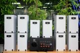 Loa treo tường, phát nhạc nền thông báo: Amply A1800 Goldsound 6 vùng âm lượng 1800w + 10 loa Goldsound V58C 58w, Amply 4 - 6 vùng âm lượng, loa được thiết kế riêng cho quán, bật lớn không tạp âm, miễn phí công lắp đặt, bảo hành dài hạn 5 năm.