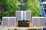 [Diện tích 120m2 + 02 Kênh] Amply A907_SG Goldsound 2 vùng âm lượng 900w + 6 loa Goldsound V58C_SG 58w, loa được thiết kế riêng cho quán, bật lớn không tạp âm, miễn phí công lắp đặt, bảo hành dài hạn 5 năm.