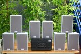 Loa treo tường, phát nhạc nền thông báo: Amply A917 Goldsound 2 vùng âm lượng 1200w + 8 loa Goldsound V58C 58w, loa được thiết kế riêng cho quán, bật lớn không tạp âm, miễn phí công lắp đặt, bảo hành dài hạn 5 năm.