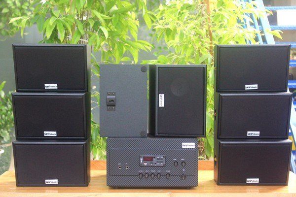 [Diện tích 160m2 + 02 Kênh] A917_SG Goldsound 2 vùng âm lượng 1200w + 8 loa Goldsound ngoài trời V50NT_SG 50w, loa được thiết kế riêng cho quán, bật lớn không tạp âm, miễn phí công lắp đặt, bảo hành 12 tháng