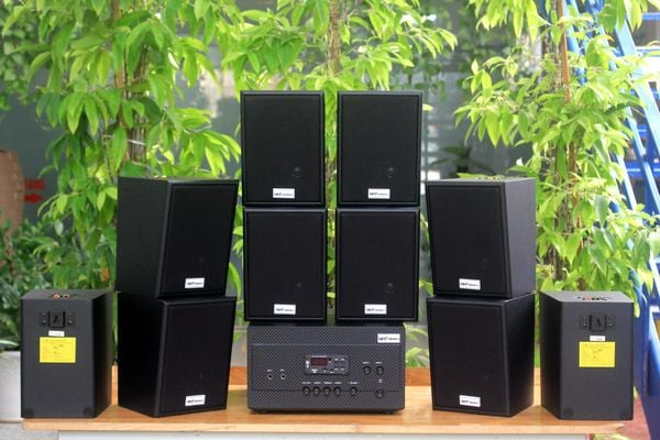 [Diện tích 200m2 + 2 Kênh] A917 Goldsound 2 vùng âm lượng 1200w + 10 loa Goldsound V25C 25w, loa được thiết kế riêng cho quán, bật lớn không tạp âm, miễn phí công lắp đặt, bảo hành dài hạn 5 năm