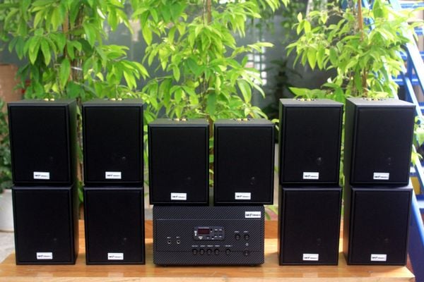 [Diện tích 200m2 + 2 Kênh] A917 Goldsound 2 vùng âm lượng 1200w + 10 loa Goldsound V25C 25w, loa được thiết kế riêng cho quán, bật lớn không tạp âm, miễn phí công lắp đặt, bảo hành dài hạn 5 năm