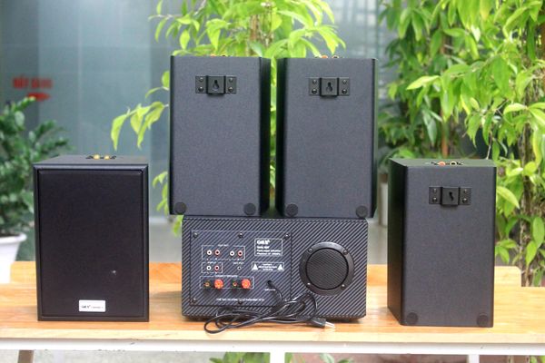 [Diện tích 80m2 + 02 Kênh] A907 Goldsound 2 vùng âm lượng 900w + 4 loa Goldsound V55C 55w, loa được thiết kế riêng cho quán, bật lớn không tạp âm, miễn phí công lắp đặt, bảo hành dài hạn 5 năm