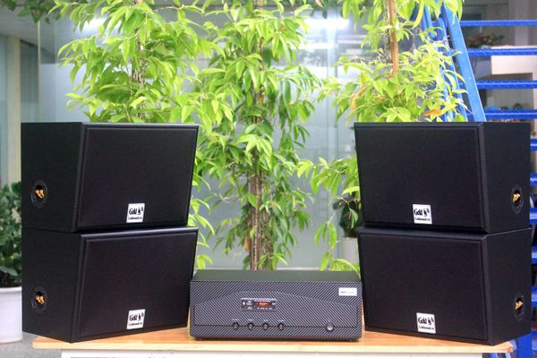 [Diện tích 120m2 + 02 Kênh] A918_SG Goldsound 2 vùng âm lượng 1200w + 4 loa Goldsound V130_SG 130w,  loa được thiết kế riêng cho quán, bật lớn không tạp âm, miễn phí công lắp đặt, bảo hành dài hạn 5 năm.