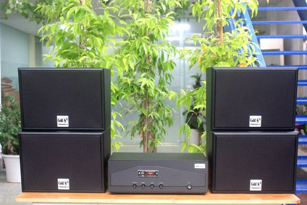 [Diện tích 120m2 + 02 Kênh] A918_SG Goldsound 2 vùng âm lượng 1200w + 4 loa Goldsound V130_SG 130w,  loa được thiết kế riêng cho quán, bật lớn không tạp âm, miễn phí công lắp đặt, bảo hành dài hạn 5 năm.