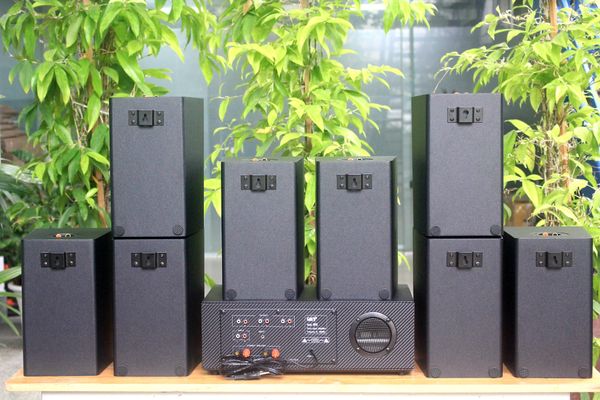 [Diện tích 160m2 + 02 Kênh] A918_DA Goldsound 2 vùng âm lượng 1200w + 8 loa Goldsound V40C_DA 40w, loa được thiết kế riêng cho quán, bật lớn không tạp âm, miễn phí công lắp đặt, bảo hành dài hạn 5 năm.