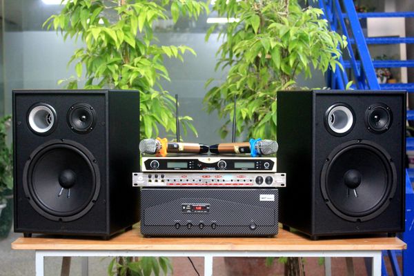 Dàn âm thanh K230 (01 amply A918 + 02 loa 200w + 01 vang cơ + bộ Micro không dây)