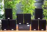 Loa treo tường, phát nhạc nền thông báo: A501 Goldsound 500w + 8 loa Goldsound V40C 40w, loa được thiết kế riêng cho quán, bật lớn không tạp âm, miễn phí công lắp đặt, bảo hành dài hạn 5 năm.