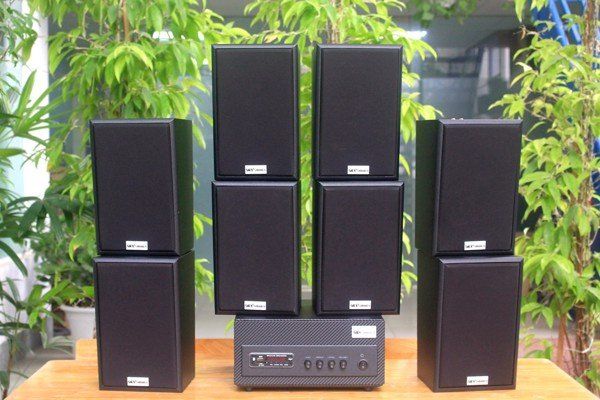 [Diện tích 160m2 + 02 Kênh] A501_SG Goldsound 500w + 8 loa Goldsound V40C_SG 40w, loa được thiết kế riêng cho quán, bật lớn không tạp âm, miễn phí công lắp đặt, bảo hành dài hạn 5 năm.