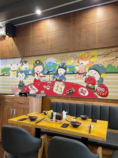 Hệ thống âm thanh cho nhà hàng Nhật Bản Moshi Sushi, Q.10, TP.HCM, Amply 4 - 6 vùng âm lượng, loa được thiết kế riêng cho quán, bật lớn không tạp âm, miễn phí công lắp đặt, bảo hành dài hạn 5 năm.