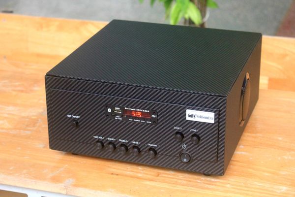Amply A907Mi_DA ( Công suất 900w, tích hợp Micro không dây, đủ kết nối Bluetooth, RCA, AV, USB) chuyên dụng cho quán cafe Acoustic, hát karaoke...)