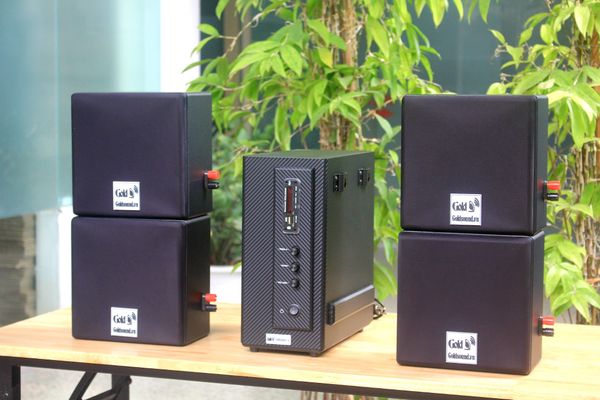 [Diện tích 80m2] AMT155DA Goldsound 150w + 4 loa Goldsound V23DA 23w, loa được thiết kế riêng cho quán, bật lớn không tạp âm, miễn phí công lắp đặt, bảo hành dài hạn 5 năm.