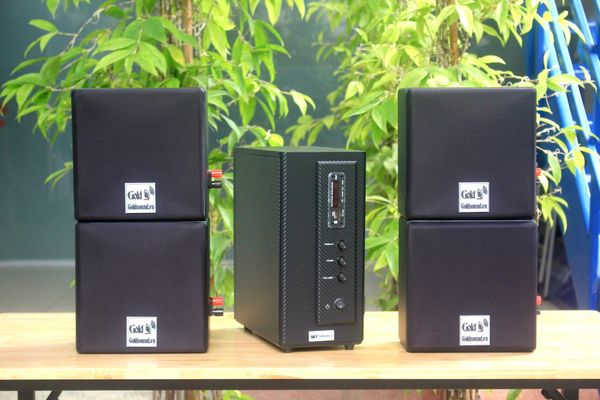 [Diện tích 80m2] AMT155DA Goldsound 150w + 4 loa Goldsound V23DA 23w, loa được thiết kế riêng cho quán, bật lớn không tạp âm, miễn phí công lắp đặt, bảo hành dài hạn 5 năm.