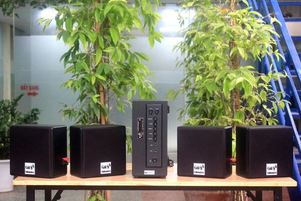 [Diện tích 80m2 + 02 Kênh] AMT384_DA Goldsound 2 vùng âm lượng 380w + 4 loa Goldsound V23DA 23w, loa được thiết kế riêng cho quán, bật lớn không tạp âm, miễn phí công lắp đặt, bảo hành dài hạn 5 năm.
