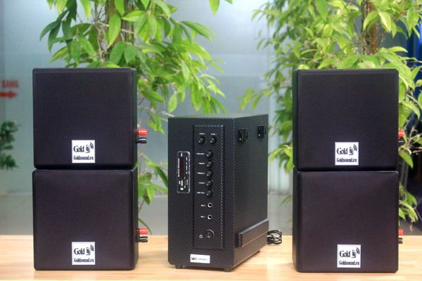 [Diện tích 80m2 + 02 Kênh] AMT384_DA Goldsound 2 vùng âm lượng 380w + 4 loa Goldsound V23DA 23w, loa được thiết kế riêng cho quán, bật lớn không tạp âm, miễn phí công lắp đặt, bảo hành dài hạn 5 năm.