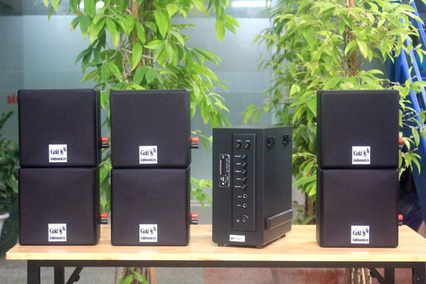 Loa Goldsound cho Tào Phớ Garden, amply 2 kênh 380w, bluetooth 5.0, loa V23 - 23w, loa được thiết kế riêng cho quán, bật lớn không tạp âm, miễn phí công lắp đặt, bảo hành dài hạn 5 năm