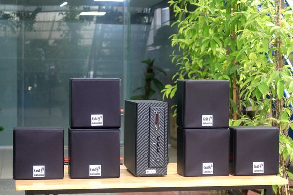 [Diện tích 120m2] Amply AMT155 + 6 V23, Amply 2 vùng âm lượng, loa được thiết kế riêng cho quán, bật lớn không tạp âm, bảo hành dài hạn 5 năm.