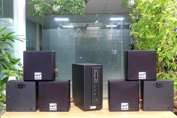 [Diện tích 120m2] Amply AMT155 + 6 V23, Amply 2 vùng âm lượng, loa được thiết kế riêng cho quán, bật lớn không tạp âm, bảo hành dài hạn 5 năm.