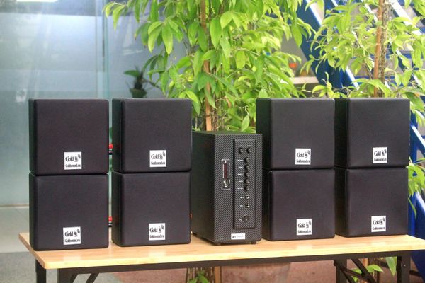 [Diện tích 160m2 + 02 Kênh] AMT384_DA Goldsound 2 vùng âm lượng 380w + 8 loa Goldsound V23DA 23w, loa được thiết kế riêng cho quán, bật lớn không tạp âm, miễn phí công lắp đặt, bảo hành dài hạn 5 năm.