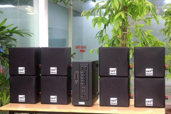 [Diện tích 160m2 + 02 Kênh] AMT384_DA Goldsound 2 vùng âm lượng 380w + 8 loa Goldsound V23DA 23w, loa được thiết kế riêng cho quán, bật lớn không tạp âm, miễn phí công lắp đặt, bảo hành dài hạn 5 năm.