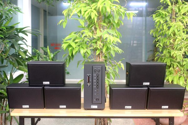 [Diện tích 120m2 + 02 Kênh] AMT384_SG Goldsound 2 vùng âm lượng 380w + 6 loa Goldsound ngoài trời V50NT _SG 50w, loa được thiết kế riêng cho quán, bật lớn không tạp âm, miễn phí công lắp đặt, bảo hành 12 tháng