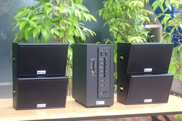 [Diện tích 80m2 + 02 Kênh] AMT384_TH Goldsound 2 vùng âm lượng 380w + 4 loa Goldsound ngoài trời V50NT_TH 50w, loa được thiết kế riêng cho quán, bật lớn không tạp âm, miễn phí công lắp đặt, bảo hành 12 tháng