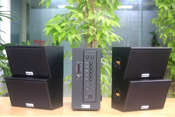 [Diện tích 80m2 + 02 Kênh] AMT384_SG Goldsound 2 vùng âm lượng 380w + 4 loa Goldsound ngoài trời V50NT_SG 50w, loa được thiết kế riêng cho quán, bật lớn không tạp âm, miễn phí công lắp đặt, bảo hành 12 tháng