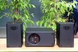 Dàn loa treo tường thông báo phát nhạc nền: 1 Amply AMT155 Goldsound 2 vùng âm lượng 150w + 2 loa Goldsound V25C 25W, loa được thiết kế riêng cho quán, bật lớn không tạp âm, miễn phí công lắp đặt, bảo hành dài hạn 5 năm.