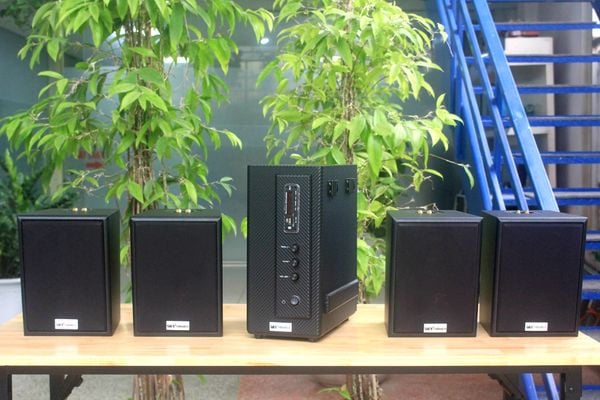[Diện tích 80m2] AMT155_TH Goldsound 150w + 4 loa Goldsound V25C_TH 25W, loa được thiết kế riêng cho quán, bật lớn không tạp âm, miễn phí công lắp đặt, bảo hành dài hạn 5 năm.