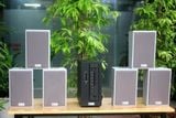 [Diện tích 120m2 + 02 Kênh] Amply AMT384 Goldsound 2 vùng âm lượng 380w + 6 loa Goldsound V58C 58w, loa được thiết kế riêng cho quán, bật lớn không tạp âm, miễn phí công lắp đặt, bảo hành dài hạn 5 năm.