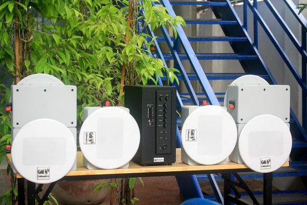 [Diện tích 120m2 + 2 Kênh] AMT384 Goldsound 2 vùng âm lượng 380w + 6 loa âm trần Goldsound VAT28 28w, loa được thiết kế riêng cho quán, bật lớn không tạp âm, miễn phí công lắp đặt, bảo hành dài hạn 5 năm
