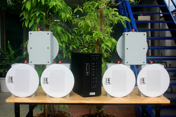 [Diện tích 120m2 + 2 Kênh] AMT384_TH Goldsound 2 vùng âm lượng 380w + 6 loa âm trần Goldsound VAT28_TH 28w, loa được thiết kế riêng cho quán, bật lớn không tạp âm, miễn phí công lắp đặt, bảo hành dài hạn 5 năm