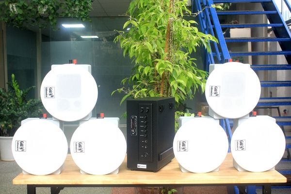 [Diện tích 120m2 + 2 Kênh] AMT384_SG Goldsound 2 vùng âm lượng 380w + 6 loa âm trần Goldsound VAT28_SG 28w, loa được thiết kế riêng cho quán, bật lớn không tạp âm, miễn phí công lắp đặt, bảo hành dài hạn 5 năm