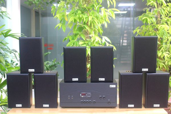 [Diện tích 160m2 + 02 Kênh] A917N Goldsound 2 vùng âm lượng 1200w + 8 loa Goldsound V40C 40w, loa được thiết kế riêng cho quán, bật lớn không tạp âm, miễn phí công lắp đặt, bảo hành dài hạn 5 năm.